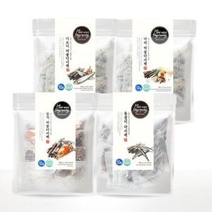 빅마마씨푸드  해통령 해통령 국물내기비법 다시팩 4종   입  디포리/야채/꽃게/통멸치 국물용육수 육수팩   국물내기비법 해물다시팩 4종