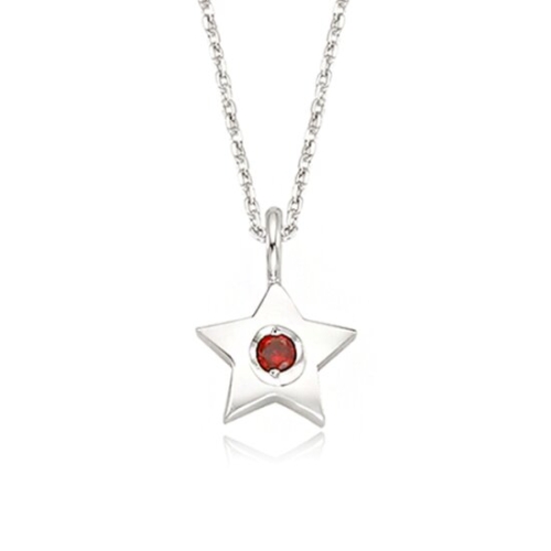 스토리본  베블링 바 탄생석 미아방지 실버 목걸이