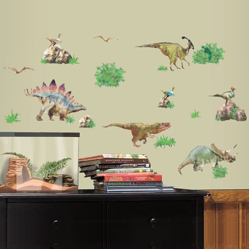 올리버  룸메이츠 데코스티커_쥬라기 공원(수채화)