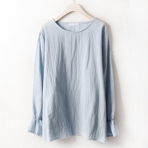 아이우먼 셔링 소매 블라우스 SS1638M803S 빅사이즈 사이즈에서 자유로운 그녀~