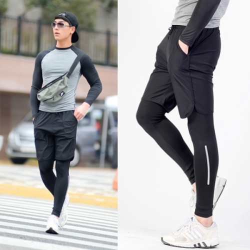 피턴진 남성 레쉬가드 비치 웨어 테잎 반바지 요가복 런닝복