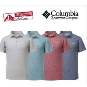 컬럼비아 남성 시슬타운파크 캐주얼 하프 폴로 티셔츠 (CY2-AE1081)