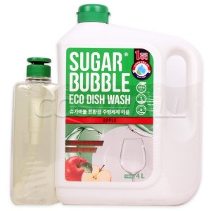슈가버블 친환경 주방세제 애플 4L + 940ml