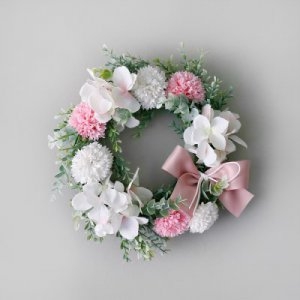 블루밍앤미 카네이션 & 수국 러블리 리스