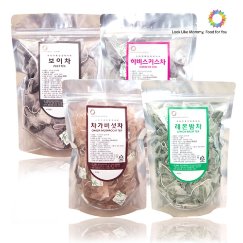 청솔  부림 보이차 히비스커스 차가버섯 레몬밤차 총2