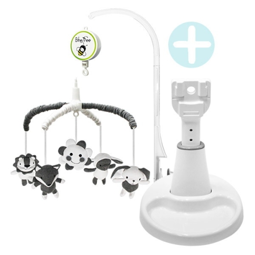 사파리 흑백인형 신생아모빌 태엽형 Aset