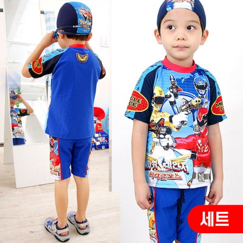 오키즈   F3710  파워미라클 상하수영복  로고-S02  유아동 남아 세트