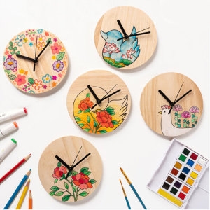 에이케이마켓  민화 원목 시계 만들기 5종 무브먼트