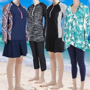 일리카이  남양사  30대 40 엄마 미시 수영복 집업 래쉬가드 SS0113A