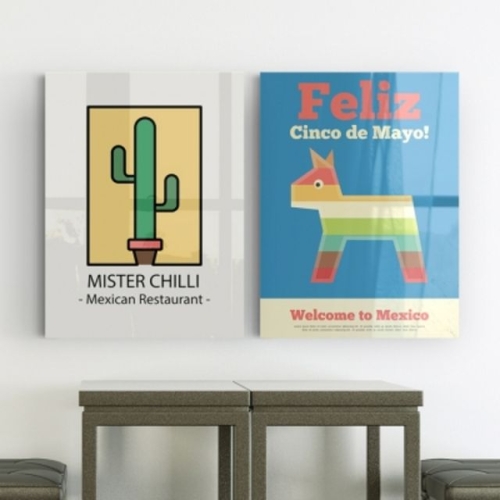 녹스디자인  헬로우아티스트 액자 아크릴 액자 행복한미스터 선인장 일러스트 그림