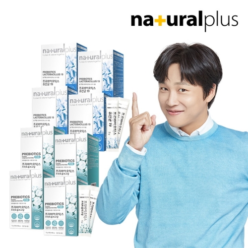 내츄럴플러스 프리바이오틱스 프락토올리고당 FOS 5g 30포 + 프로바이오틱스 유산균 19 2g 30포