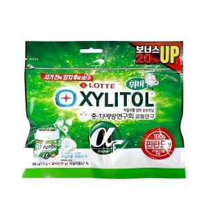 롯데제과  자일리톨 알파 오리지널 매스틱 리필 73g+25g