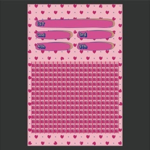 종이 뽑기판(108개)