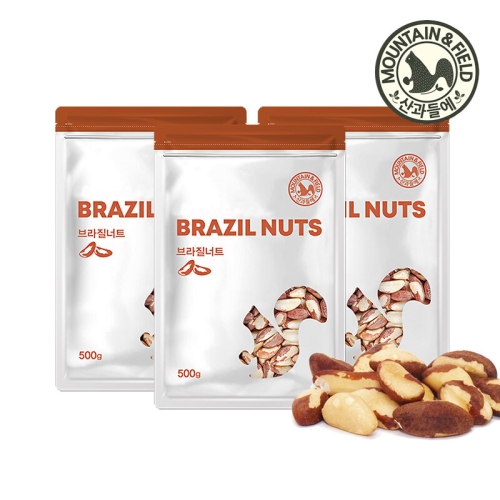 산과들에 23년산 햇견과 브라질너트 500g+500g+500g 총 1.5kg 견과류