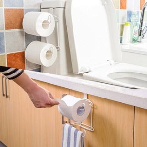 변기에 걸어쓰는 2단휴지걸이 화이트 프리미엄 대형 인테리어도어훅