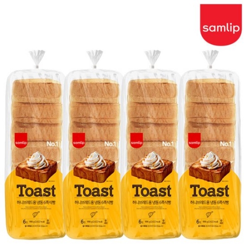 삼립  냉동 허니브레드용 6쪽식빵 4봉