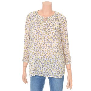  BCBG S 제비꽃프린트 블라우스_B8F7B483