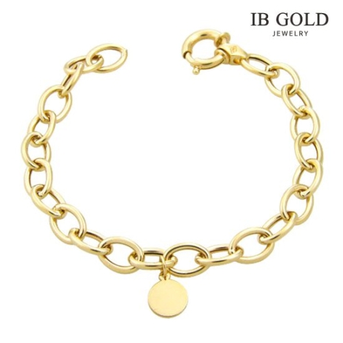 아이비골드  18K GOLD 팔찌 G할로링