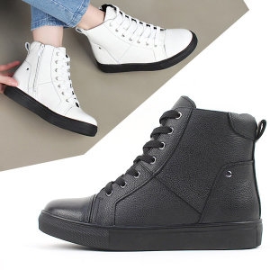 천연소가죽 여성워커힐 앵글부츠 플랫워커 가죽워커