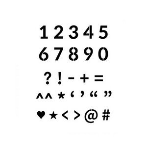 디앤브이  블랭코 스텐실도안 402 숫자 (A4)