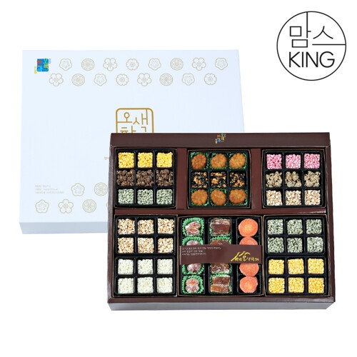 양양오색한과  설악산 정성가득2단 한과선물세트 1kg