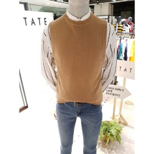  테이트 남성 라운드 넥 플레인 니트 베스트 KA8W9 MSP030 상품이미지