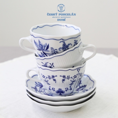 체스키포슬란 쯔비벨무스터 커피잔 2인조 (CB228)