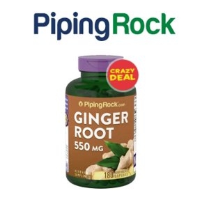  미국 Piping Rock 생강 Ginger Root 550 mg 180캡슐