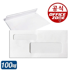 오피스존  창봉투 투창 이중창 봉투 A4 100매 접착식테이프 유 행동특성검사 학교 병원 인쇄 고지서 통지서 안내서
