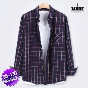 메이드 DF_플래드 체크 긴팔 셔츠 0342