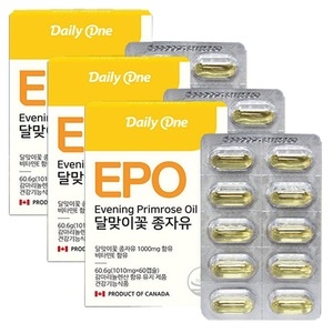 데일리원 EPO 달맞이꽃 종자유 1010mg 60캡슐