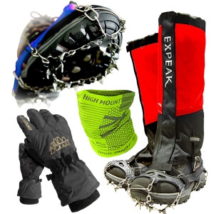 엑스피크 랩터 아이젠+스패츠+방한장갑