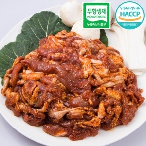 청계식품  무항생제 양념 오리 주물럭 오리불고기 500g