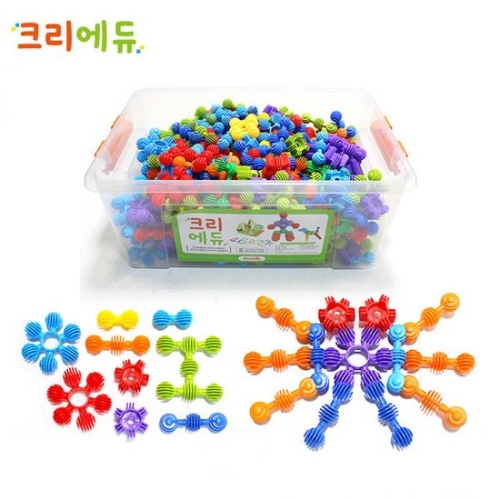 크리에듀  와인앤쿡 멀티 눈송이 연결블록 300pcs