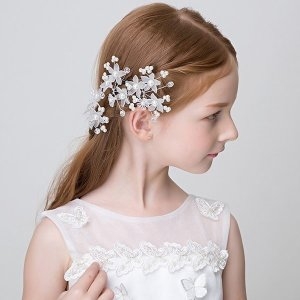 진주꽃피스핀/화동/주니어 머리핀/피아노 연주회