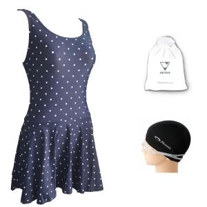 빅사이즈 일체형 도트 스파 온천 수영복 SS0175WGS