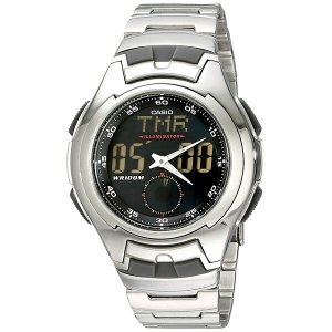  카시오 casio mens stainless steel anadigi electroluminescent sport watc..