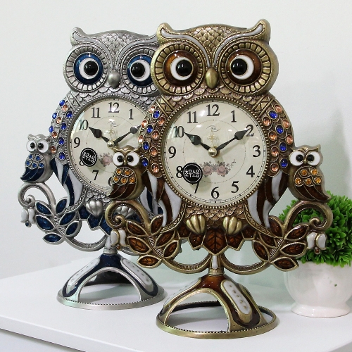 바이오메이트 하이아트 무소음 부자 복부엉이 탁상시계 HST-337