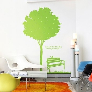 텐바이텐 스윗스토리 나무 그래픽스티커 포인트 시트지 인테리어