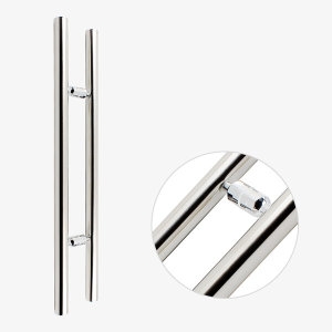 현대하드웨어  강화도어 유리문 손잡이 스텐봉 340