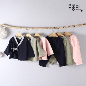 유아 아동 아기 키즈 베이직 생활한복 바지는 평소에 티셔츠 코디 가능한 퓨전 계량한복 남아 여아