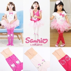 헬로키티 발레타이즈 유아 아동 발레복 발레슈즈 스타킹 가방