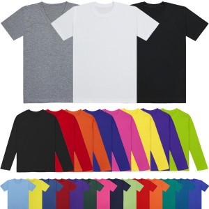 BUYPARK 남녀공용 20수 30수 무지반팔면티 라운드 흰티 단체티