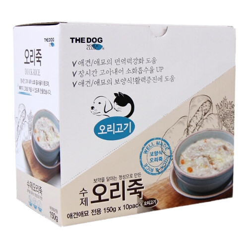 한국사료 더독 수제 오리죽 150g [10개]
