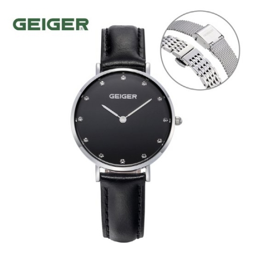 가이거 가이거 GEIGER  남여 커플시계 GE8018WBBK/가죽