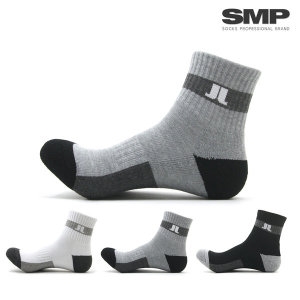SMP스포츠  남성용/2중바닥 JJ링글 단목양말 5켤레 / 스포츠 두꺼운 골프 등산 운동 헬스 런닝 쿠션 국산