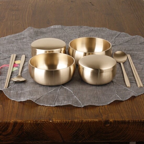 명성 방짜유기 신옥식기 2인세트 예단반상기 유기그릇