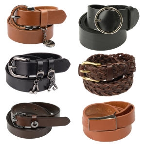 누리글로벌 여성 가죽 벨트 정장 원피스 청바지 슬림 링 허리띠