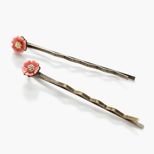 바이데이지 제이로렌 9H0209 스위티 미니멀 플라워 산호 실핀