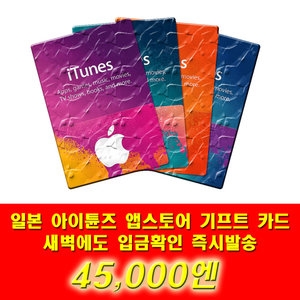   애플 아이튠즈 기프트카드 일본 (금액형) [4.5만엔]